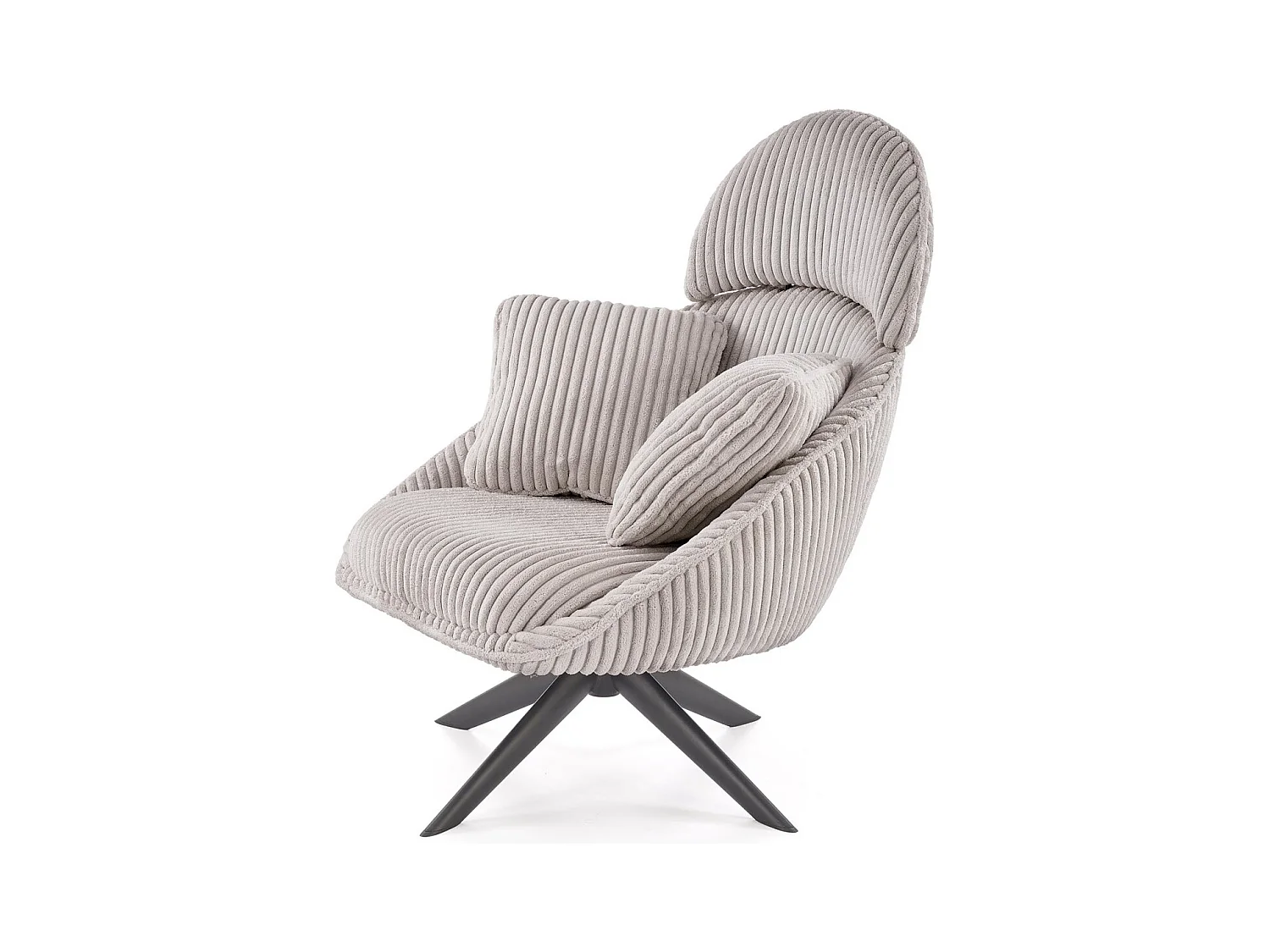 Fauteuil Merry/revêtement tissu/coussin/Gris