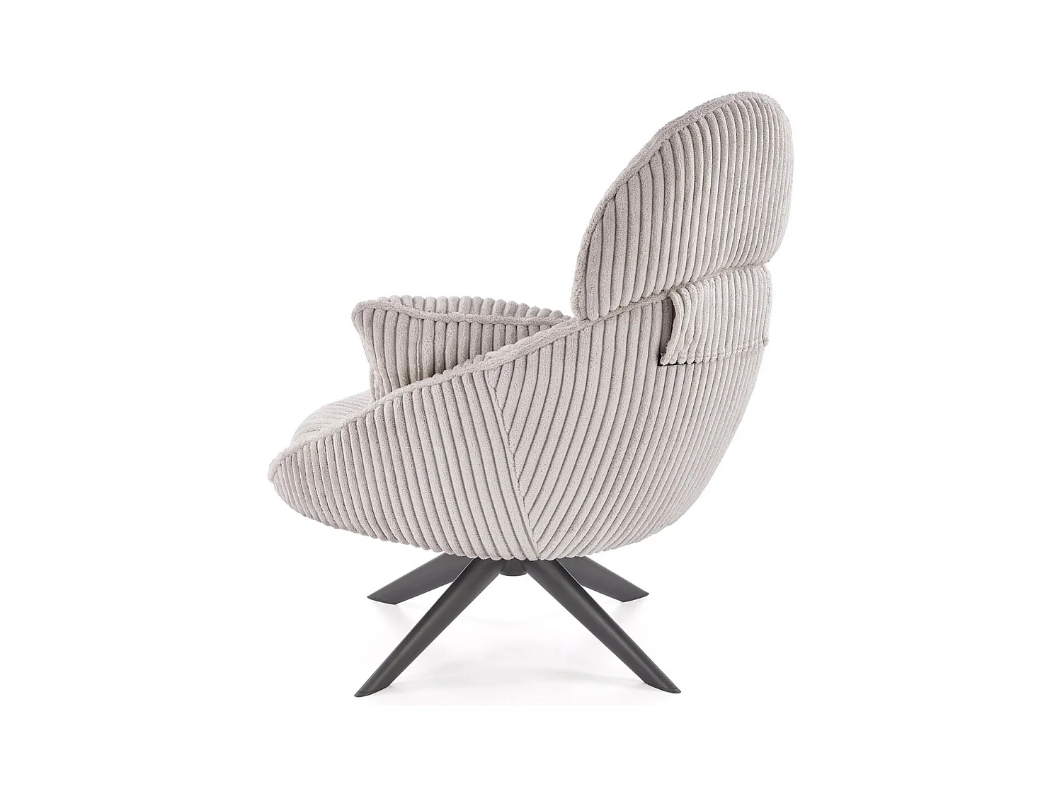 Fauteuil Merry/revêtement tissu/coussin/Gris