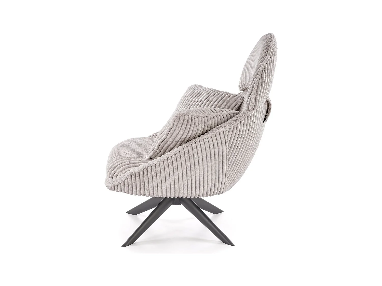 Fauteuil Merry/revêtement tissu/coussin/Gris