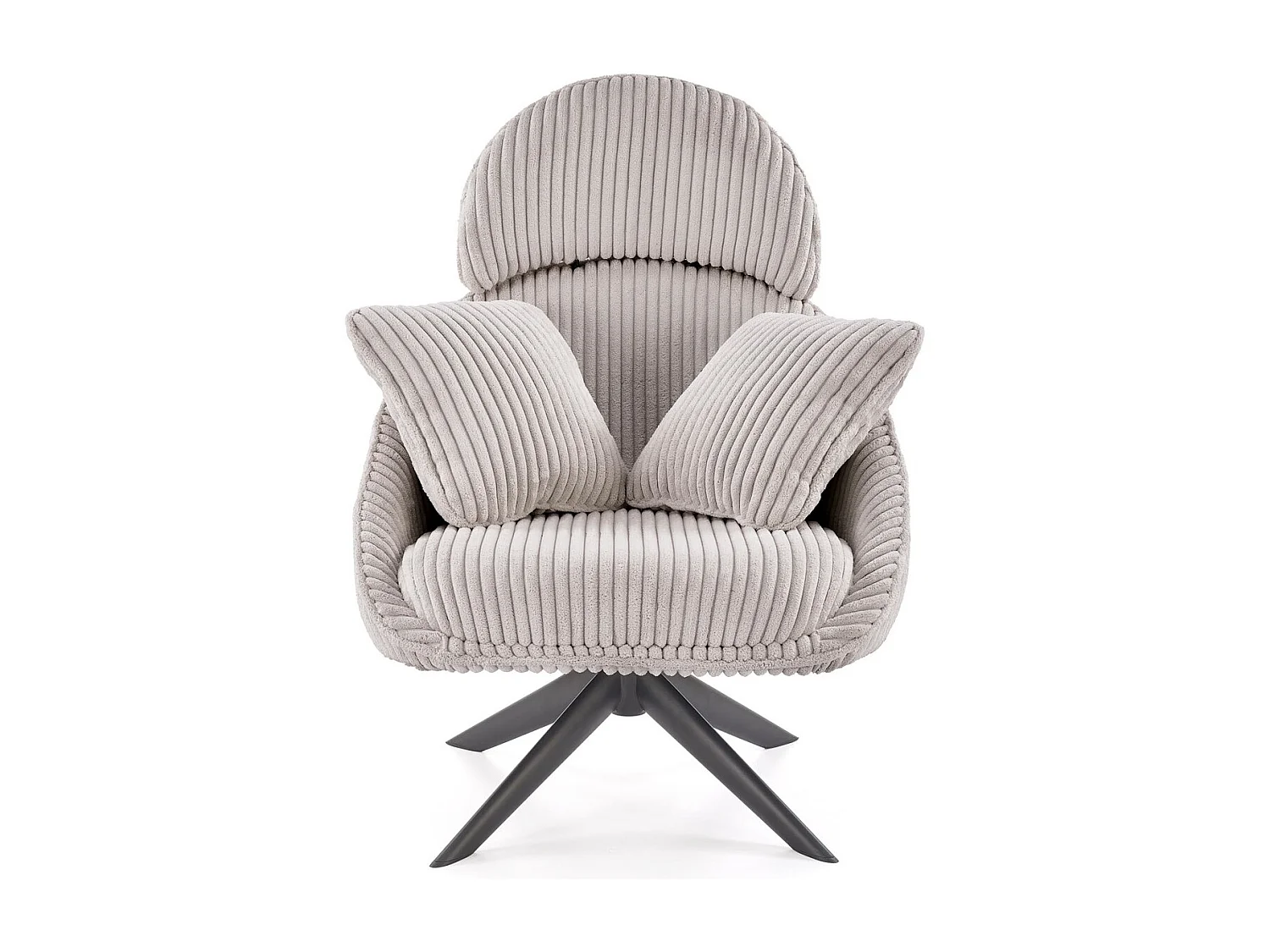 Poltrona Merry/rivestimento in tessuto/cuscino/Grigio