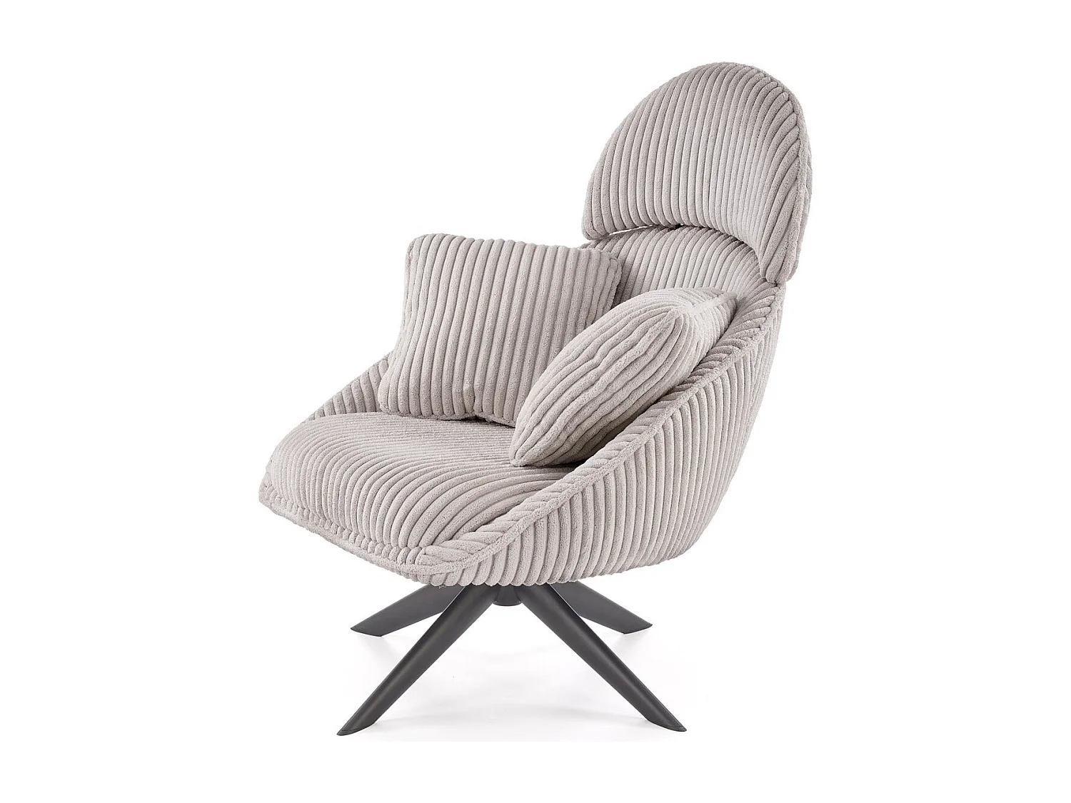 Poltrona Merry/rivestimento in tessuto/cuscino/Grigio