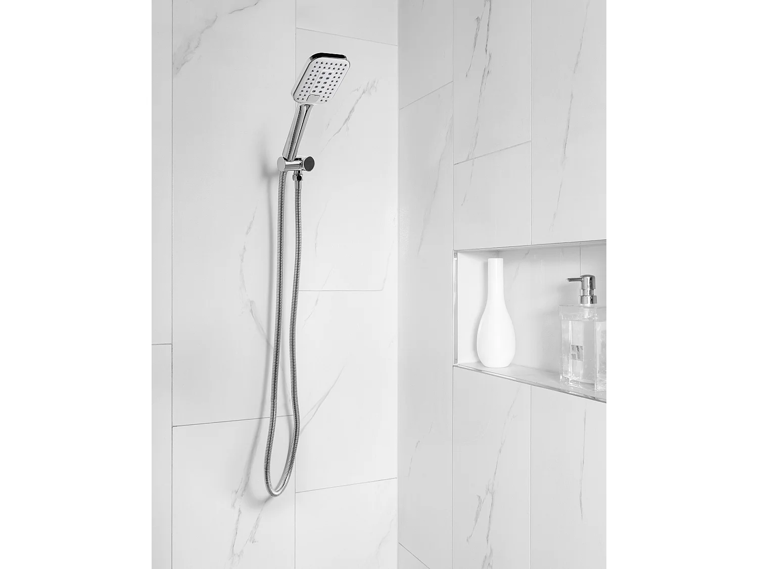 Kit de pommeau de douche avec tuyau flexible TINGO 4 modes Argenté