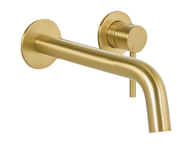 Robinet de lavabo mural TRAFUL Laiton Doré