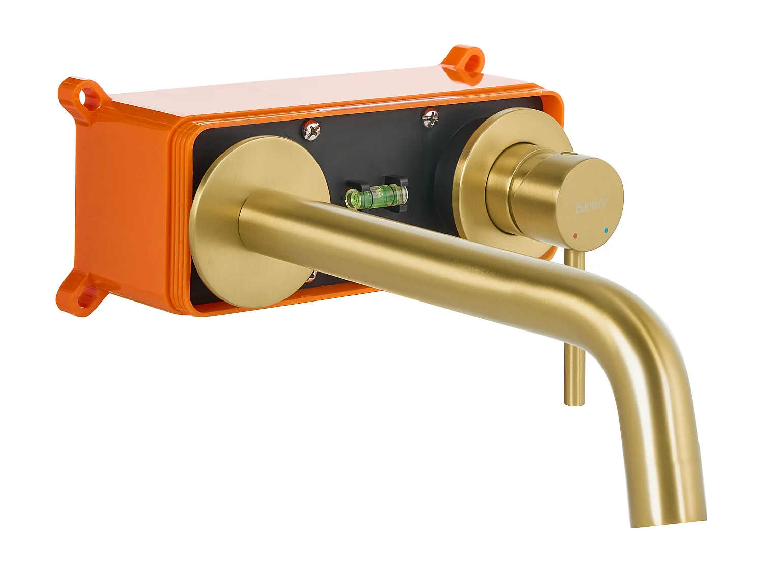 Wall Mounted Basin Mixer Tap TRAFUL Brass Gold