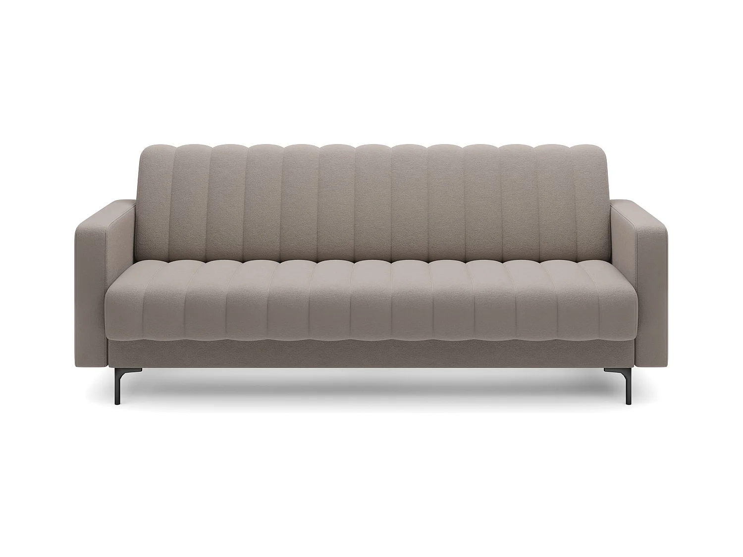 Canapé lit ROMY – Design moderne avec coffre de rangement intégré-Taupe