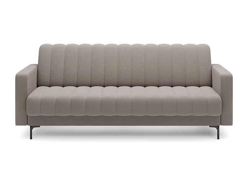 Canapé lit ROMY – Design moderne avec coffre de rangement intégré-Taupe