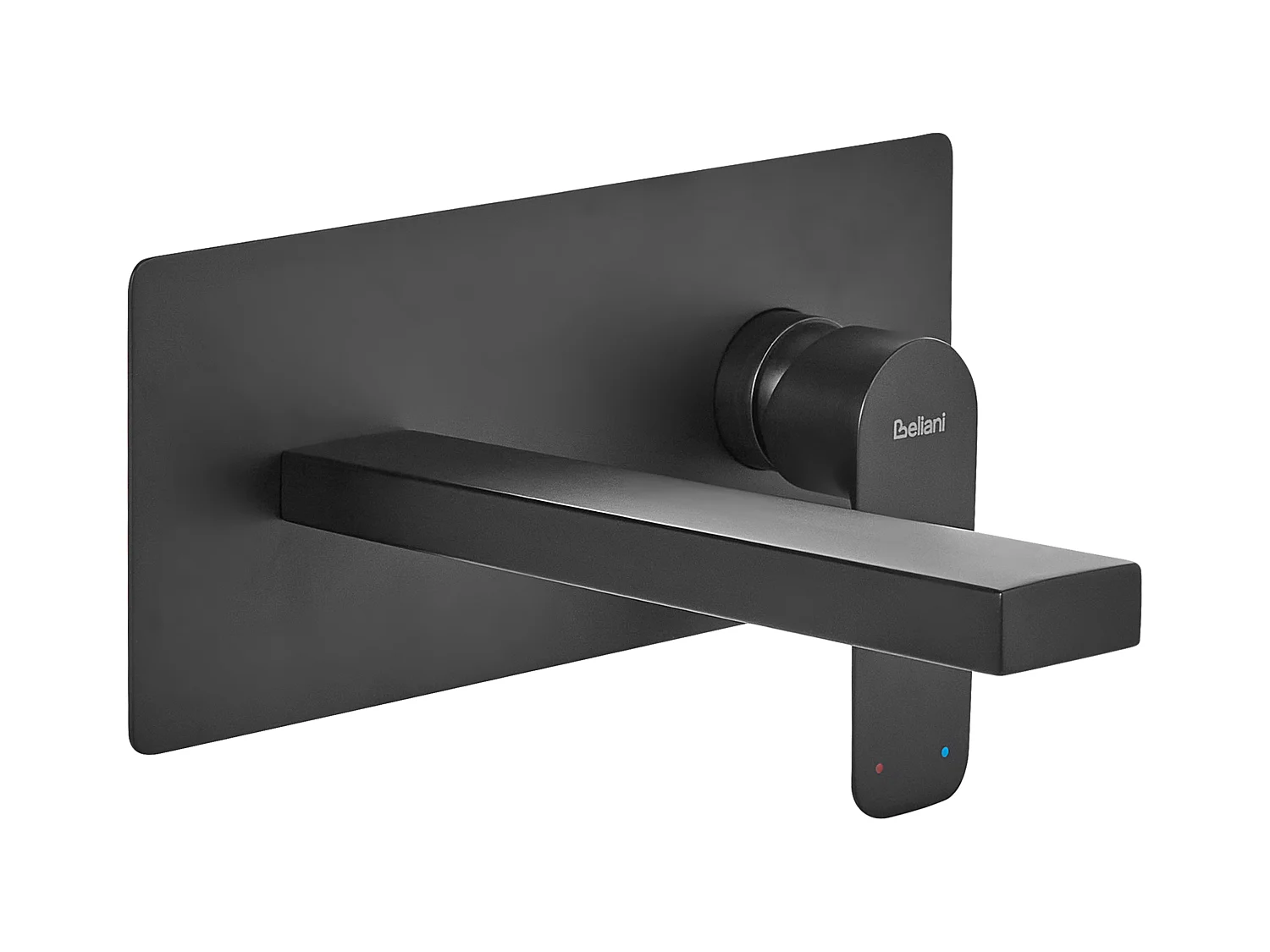 Robinet de lavabo mural DICHATO Laiton Noir