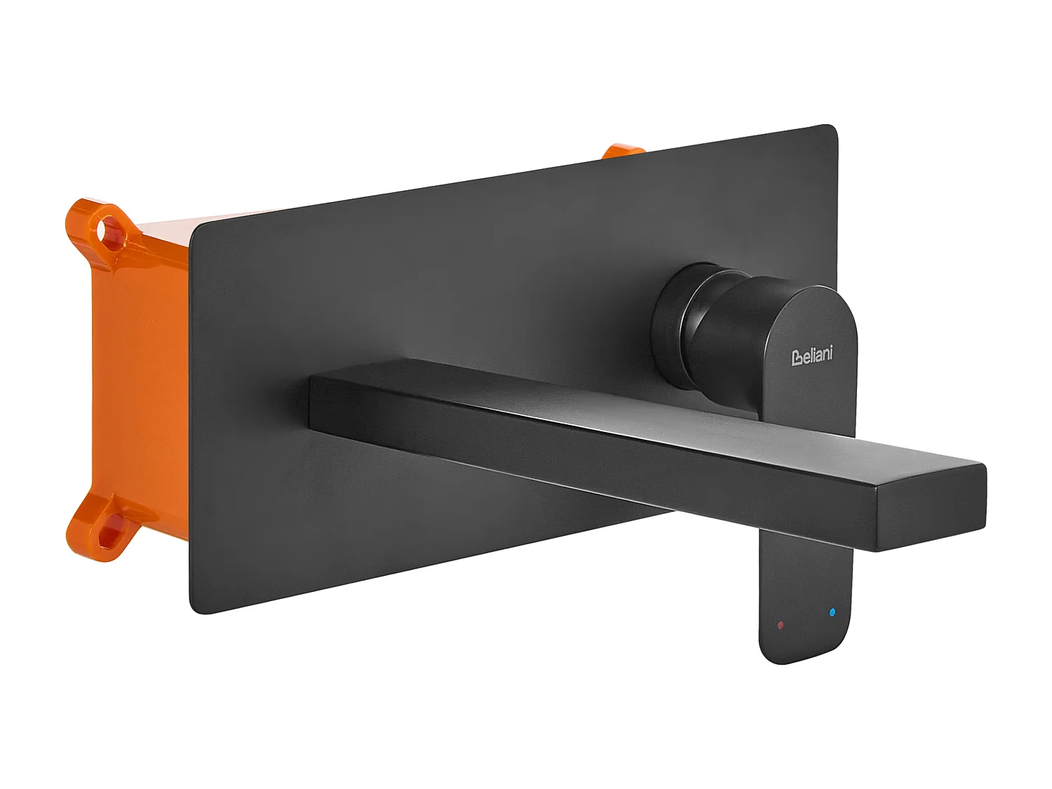 Robinet de lavabo mural DICHATO Laiton Noir