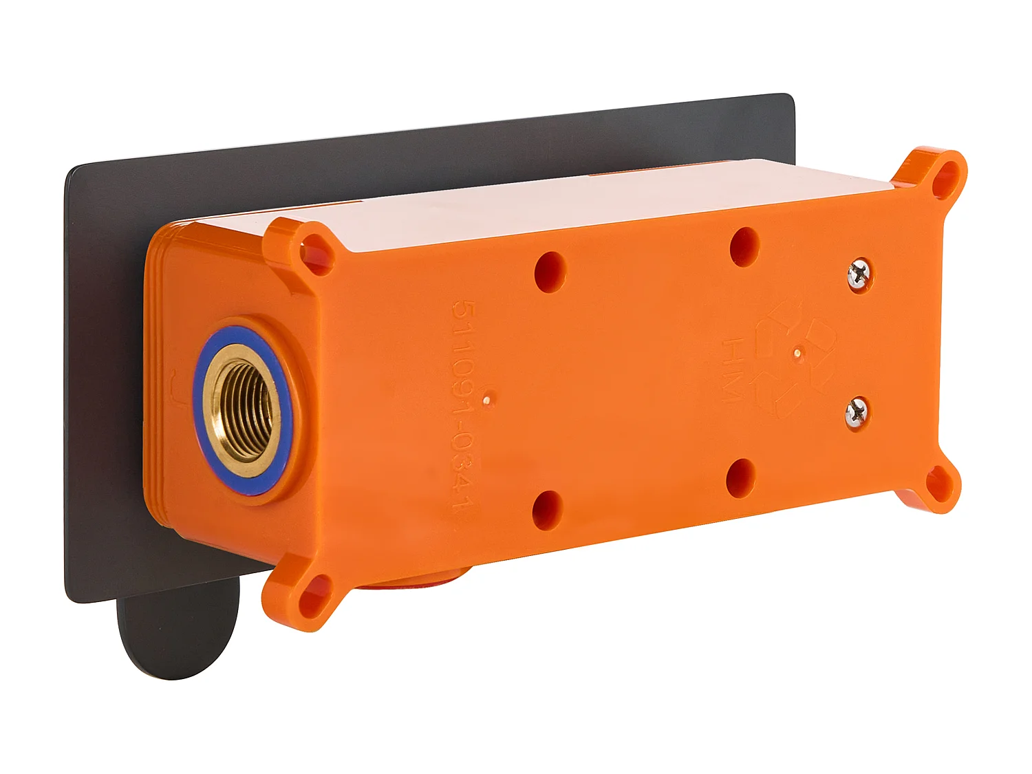 Robinet de lavabo mural DICHATO Laiton Noir