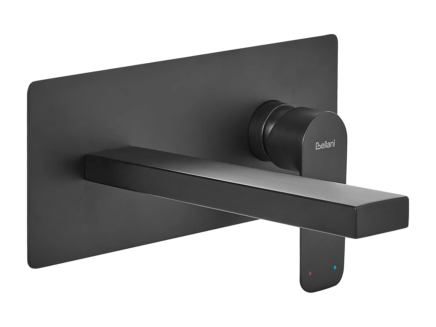 Robinet de lavabo mural DICHATO Laiton Noir