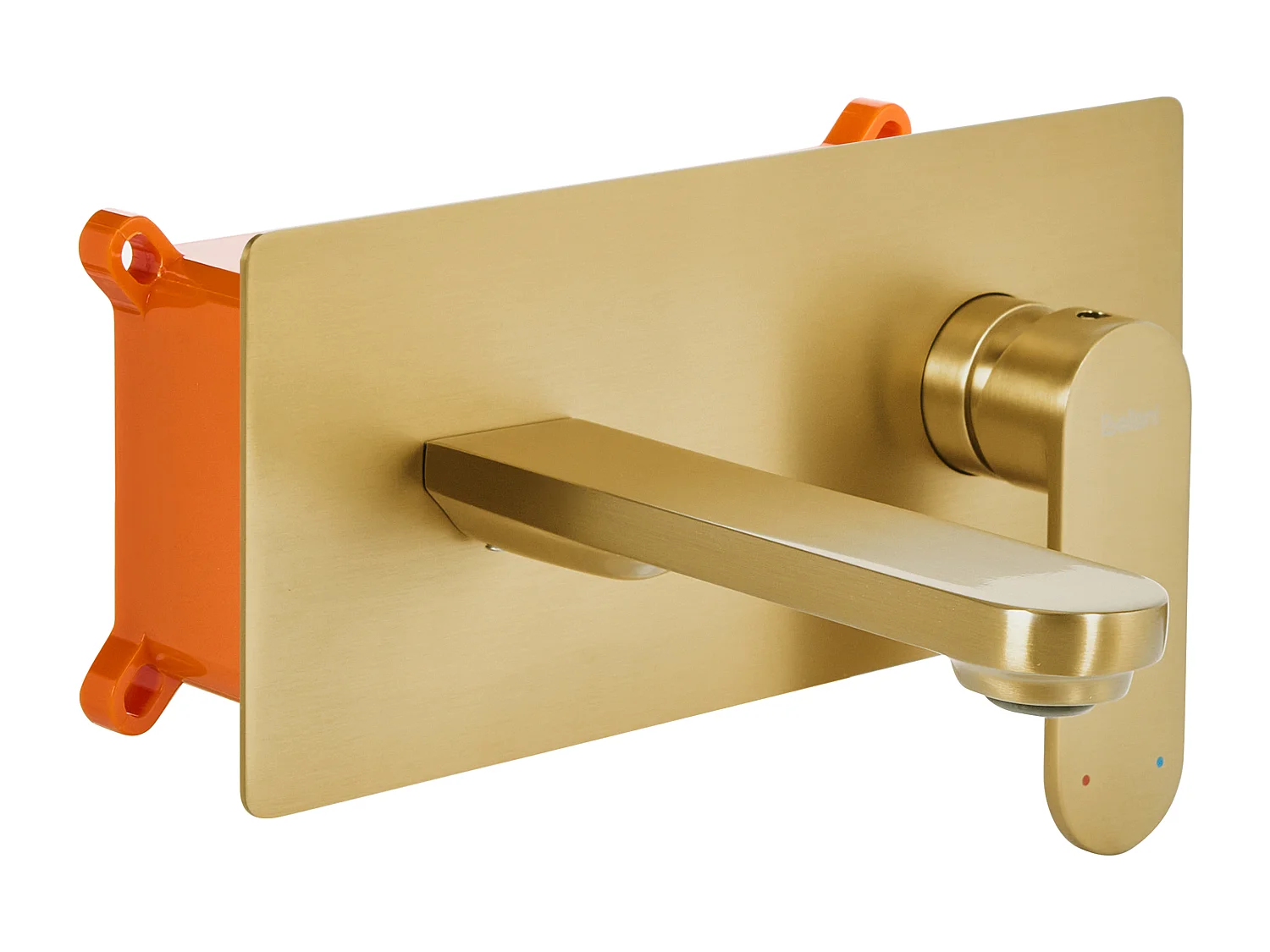 Robinet de lavabo mural CHUNGARA Laiton Doré