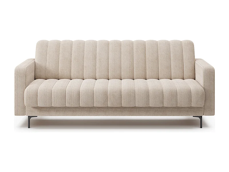 Canapé lit ROMY – Design moderne avec coffre de rangement intégré-Beige clair