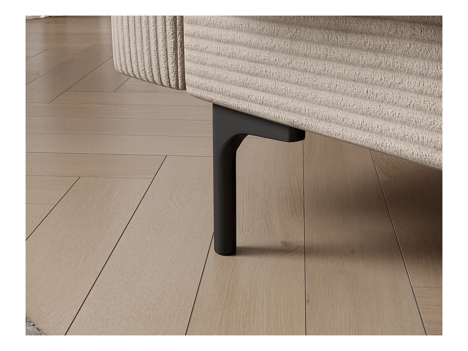 Canapé lit ROMY – Design moderne avec coffre de rangement intégré-Beige clair