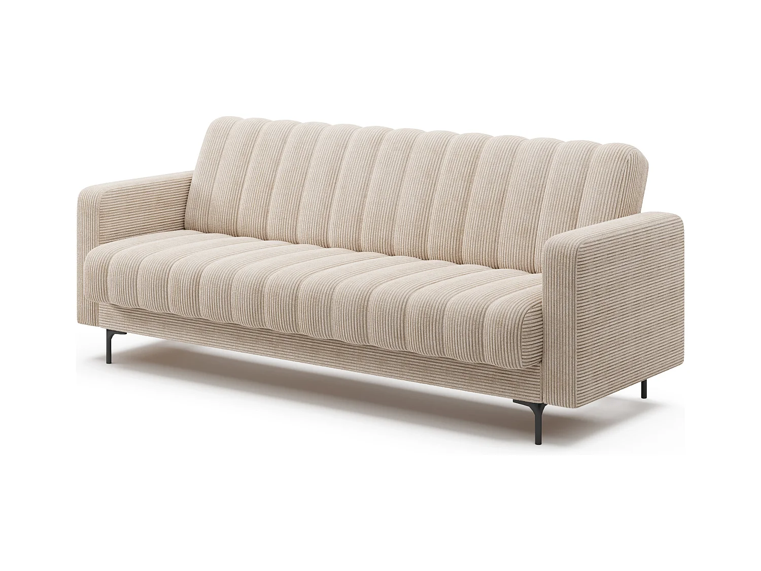 Canapé lit ROMY – Design moderne avec coffre de rangement intégré-Beige clair