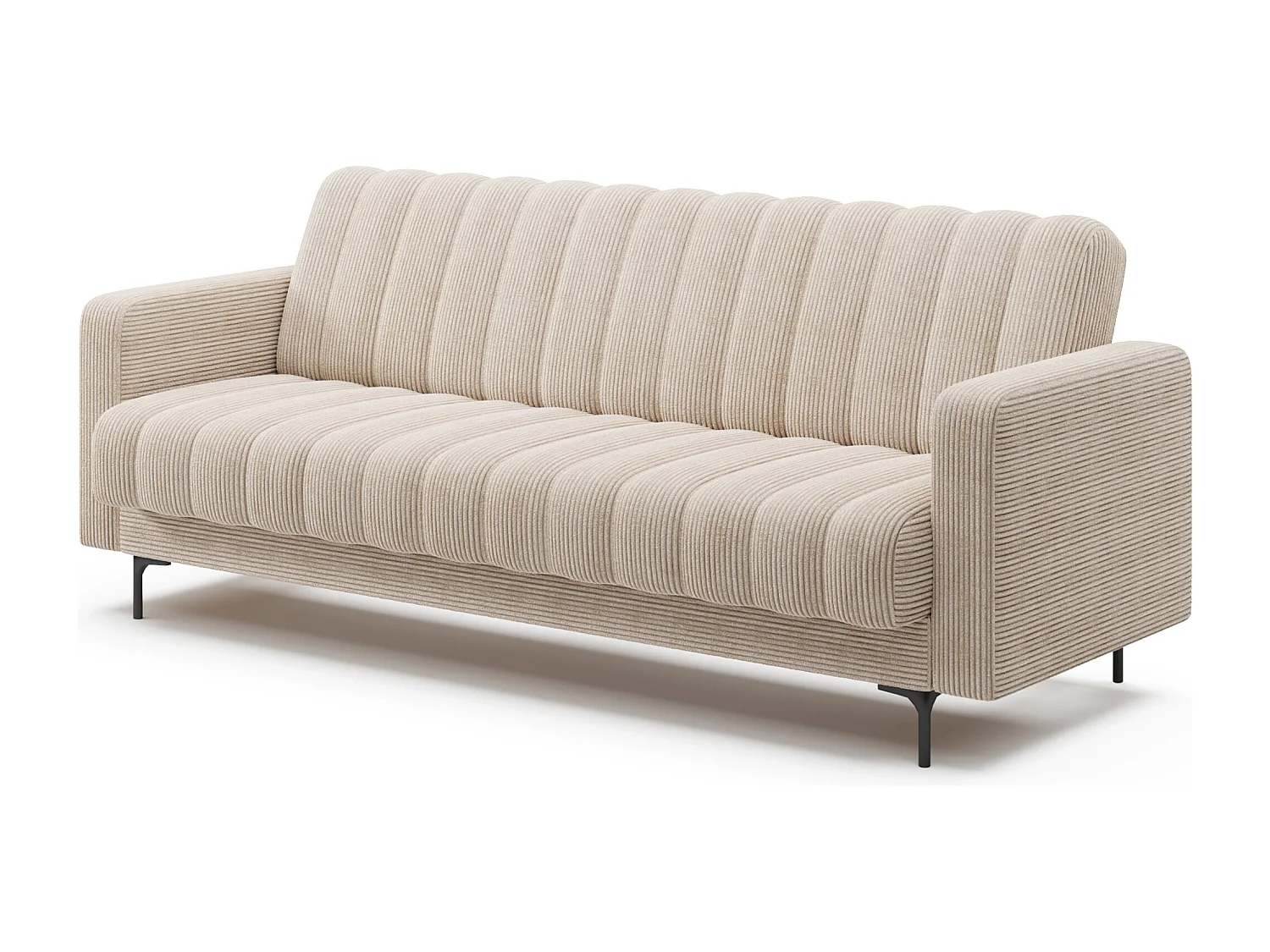 Canapé lit ROMY – Design moderne avec coffre de rangement intégré-Beige clair