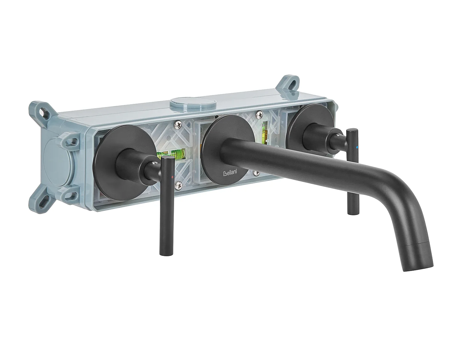 Robinet de lavabo mural ISHINCA Laiton Noir