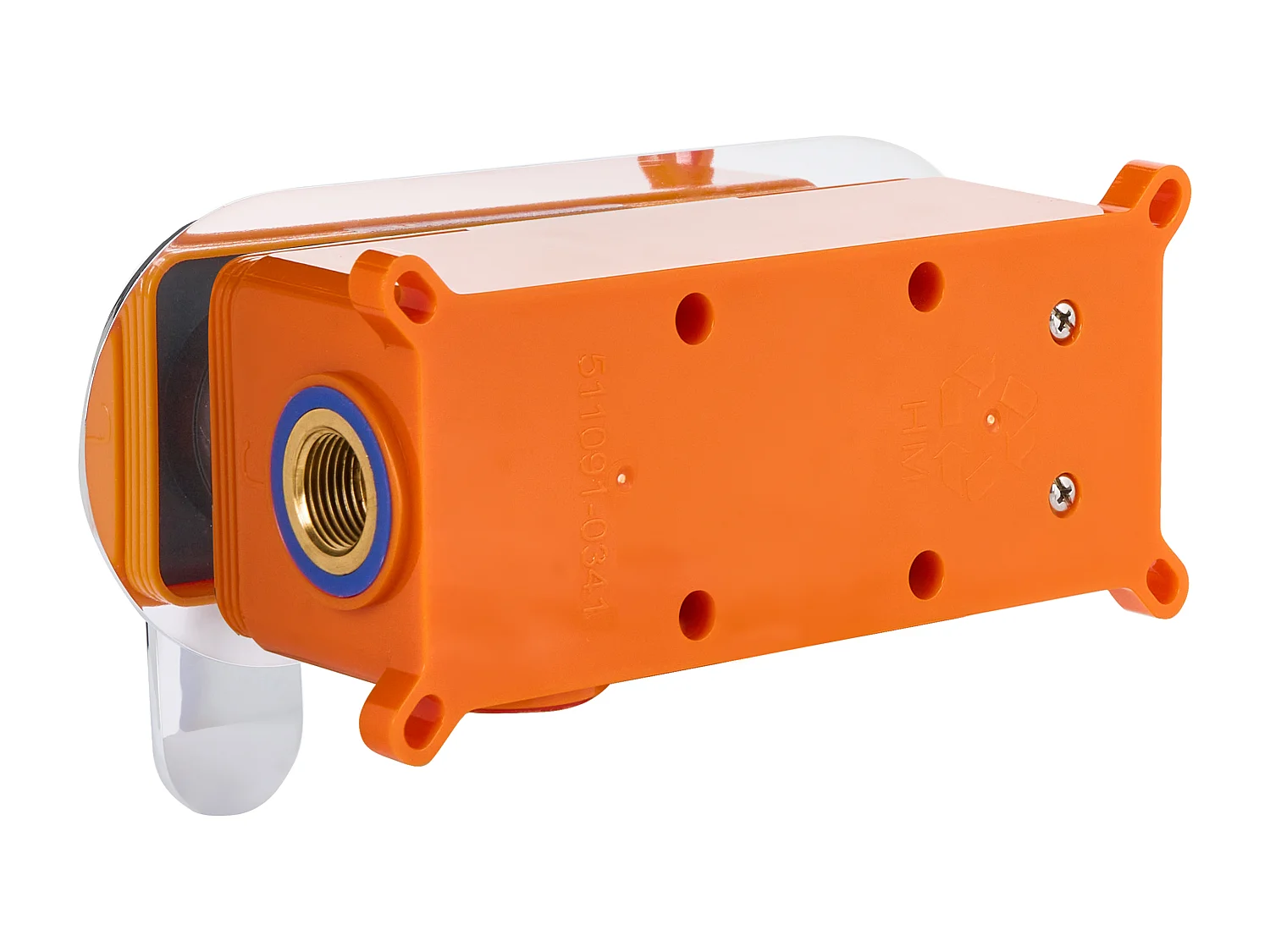 Robinet de lavabo mural CHAPALA Laiton Argenté