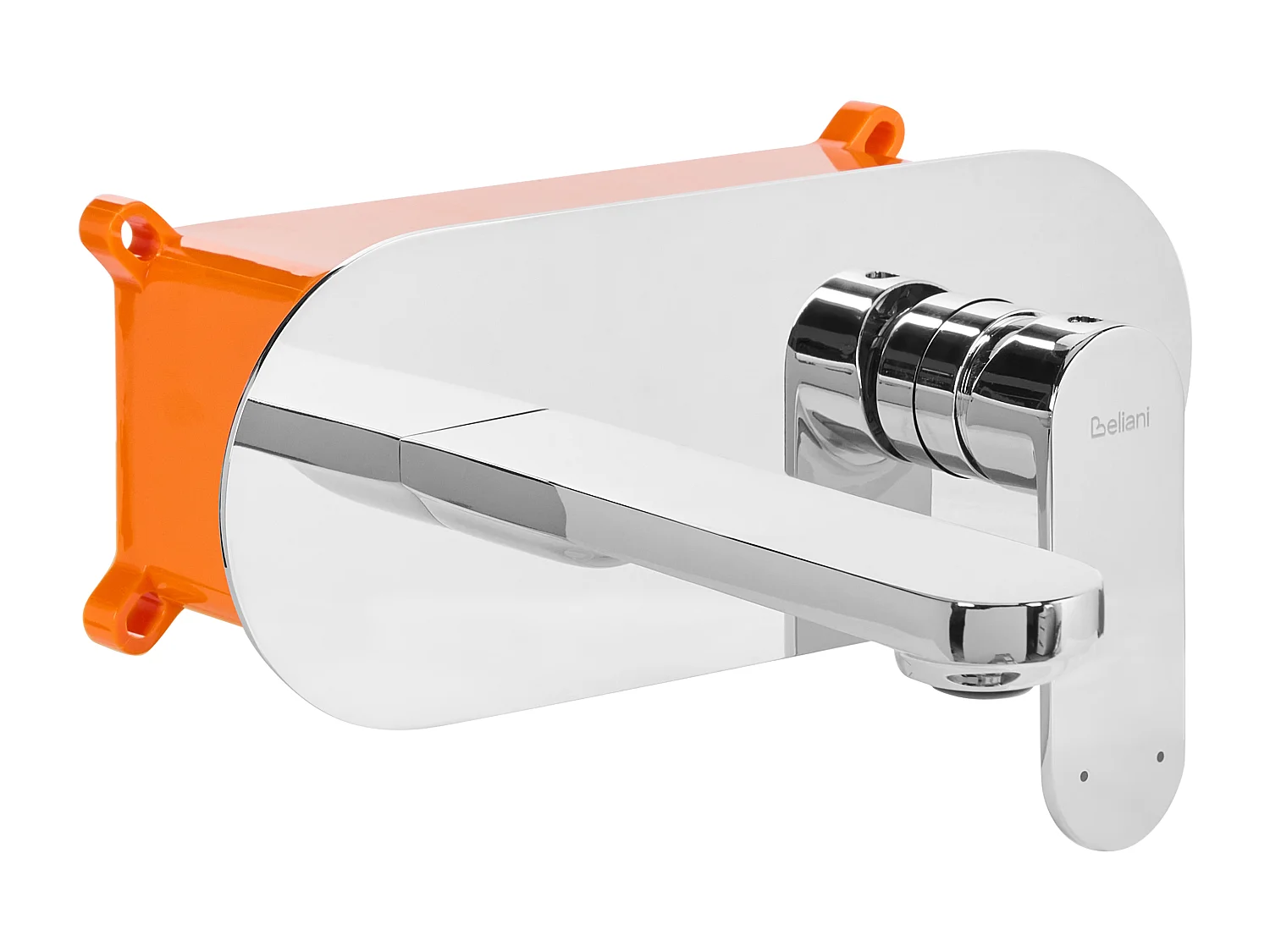 Robinet de lavabo mural CHAPALA Laiton Argenté