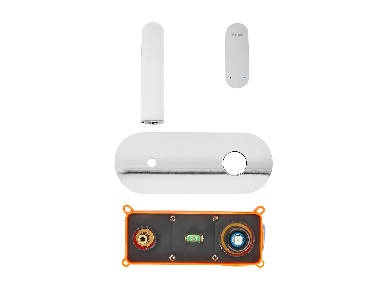 Robinet de lavabo mural CHAPALA Laiton Argenté