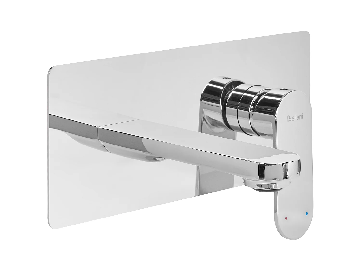 Robinet de lavabo mural CHUNGARA Laiton Argenté