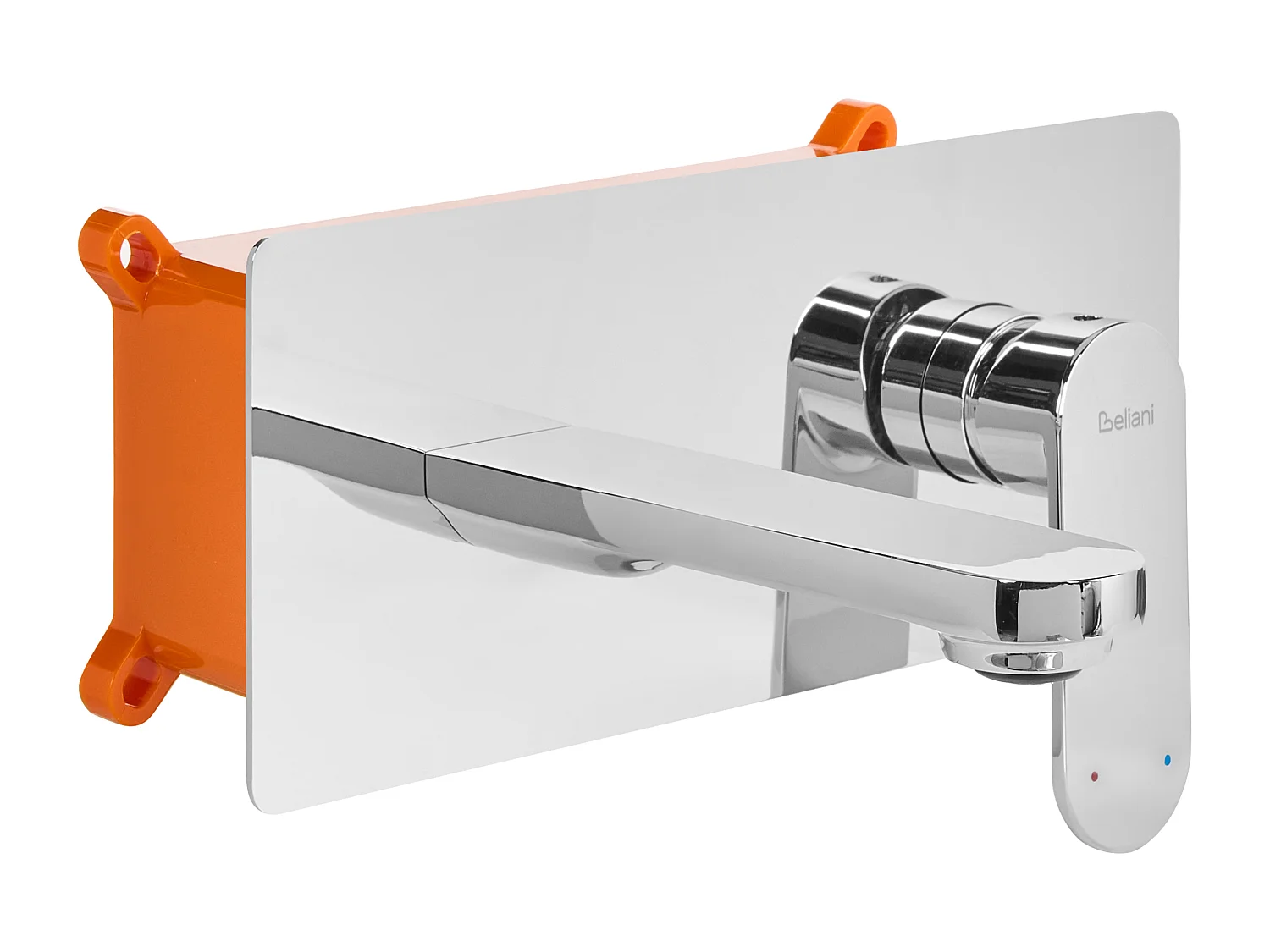 Robinet de lavabo mural CHUNGARA Laiton Argenté