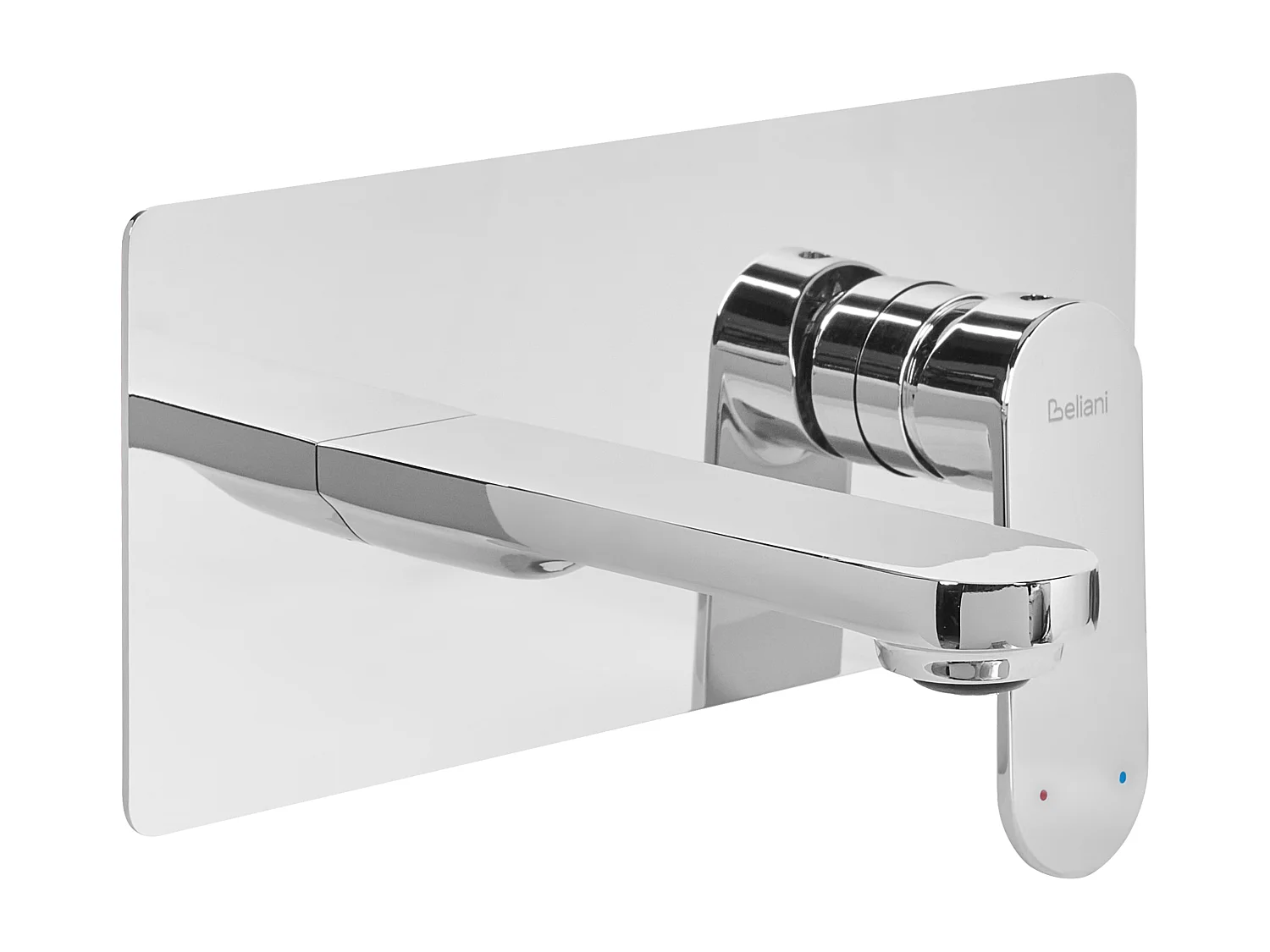 Robinet de lavabo mural CHUNGARA Laiton Argenté