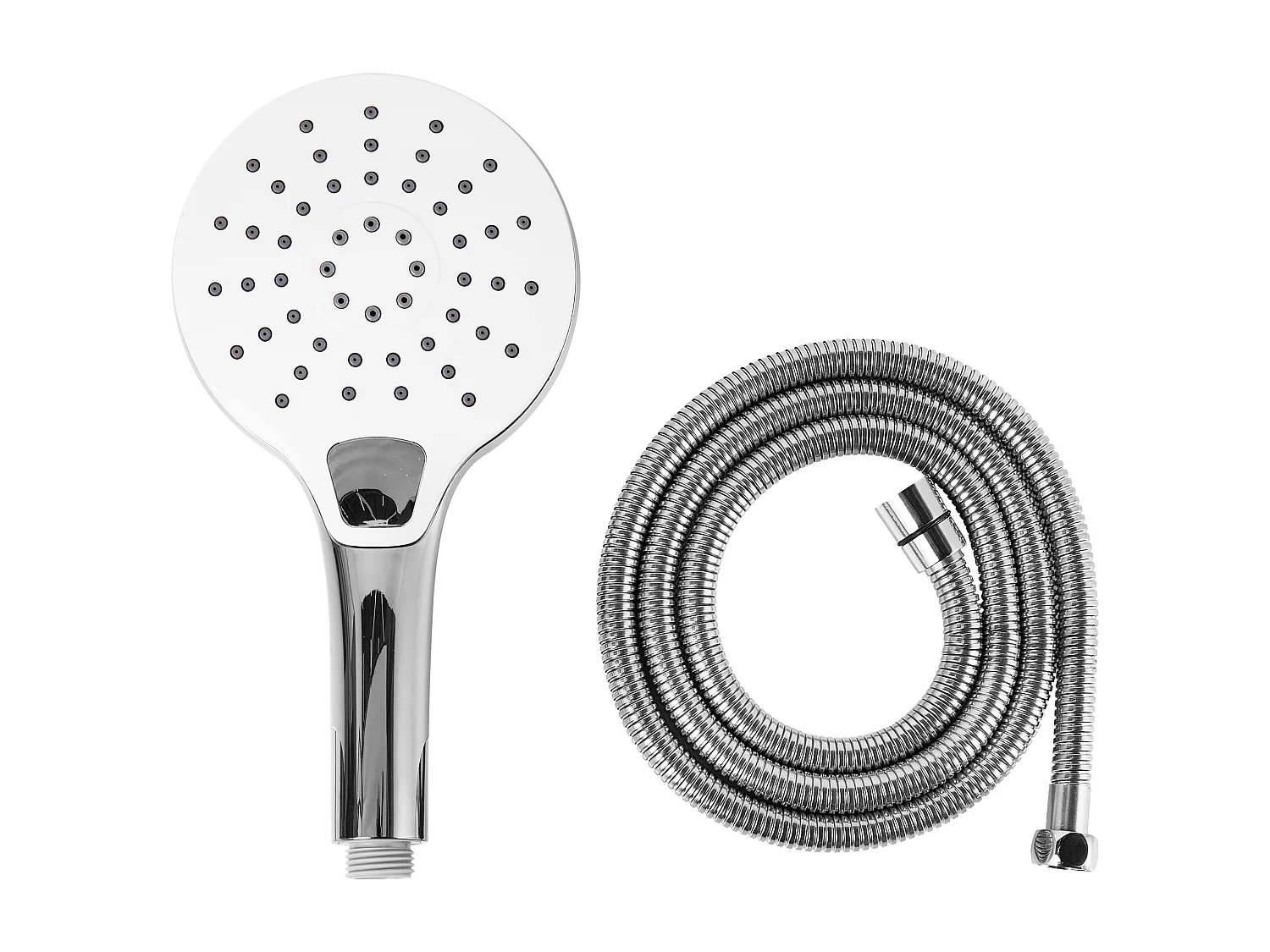 Kit de pommeau de douche avec tuyau flexible IQUIRA 4 modes Argenté