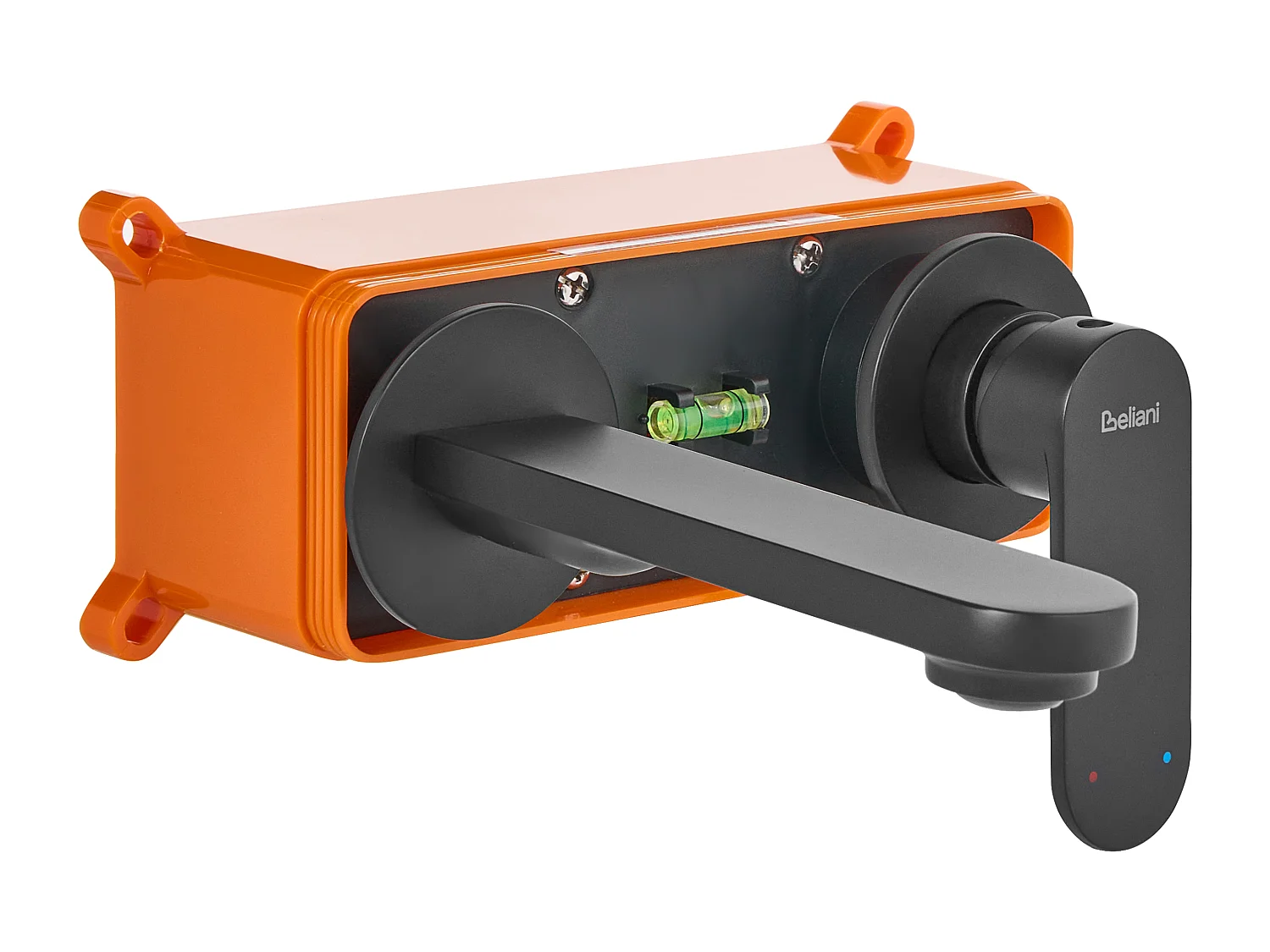 Robinet de lavabo mural GUATAVIA Laiton Noir