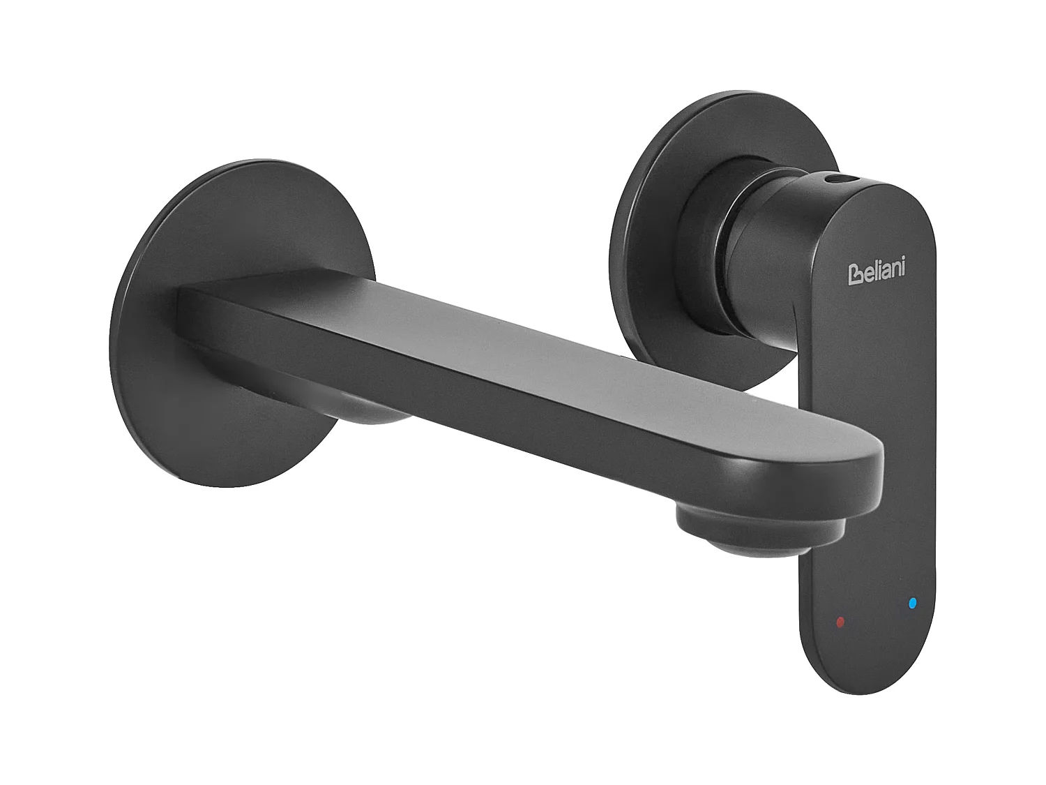 Robinet de lavabo mural GUATAVIA Laiton Noir