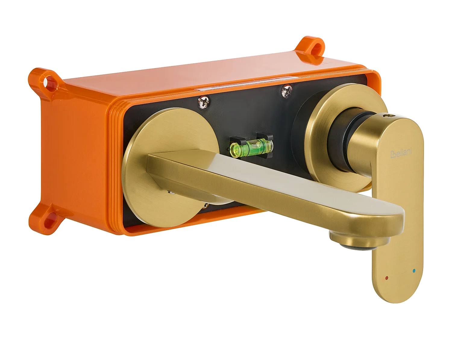 Robinet de lavabo mural GUATAVIA Laiton Doré