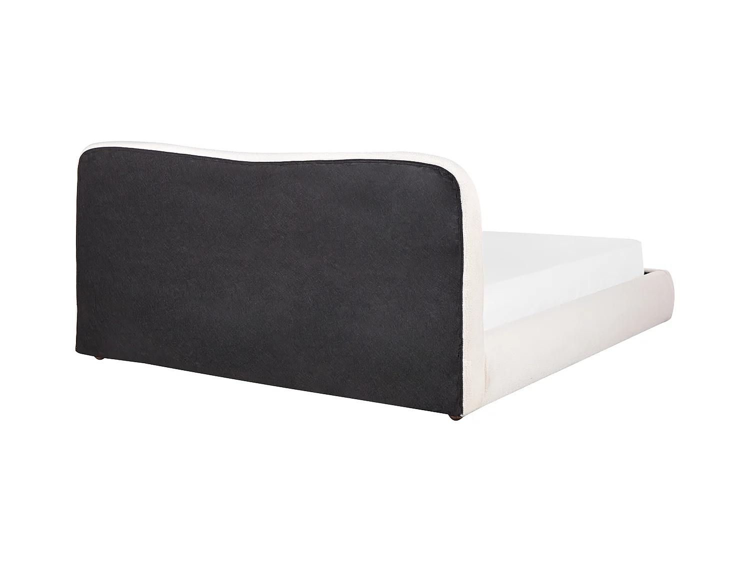 Letto contenitore Bouclé BLAGNAC 180 x 200 cm Bianco sporco