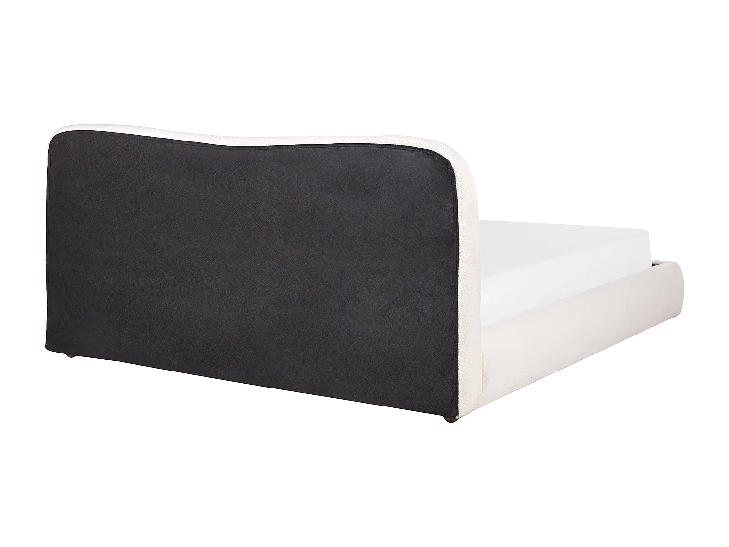 Lit ottoman Bouclé BLAGNAC 180 x 200 cm Blanc cassé