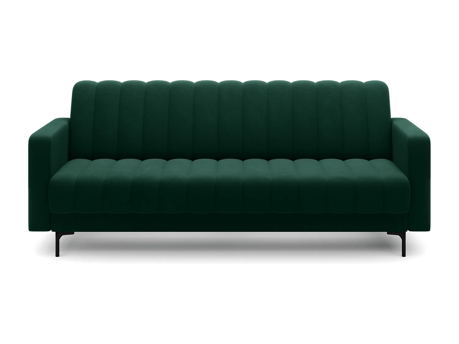 Canapé lit ROMY – Design moderne avec coffre de rangement intégré-Vert