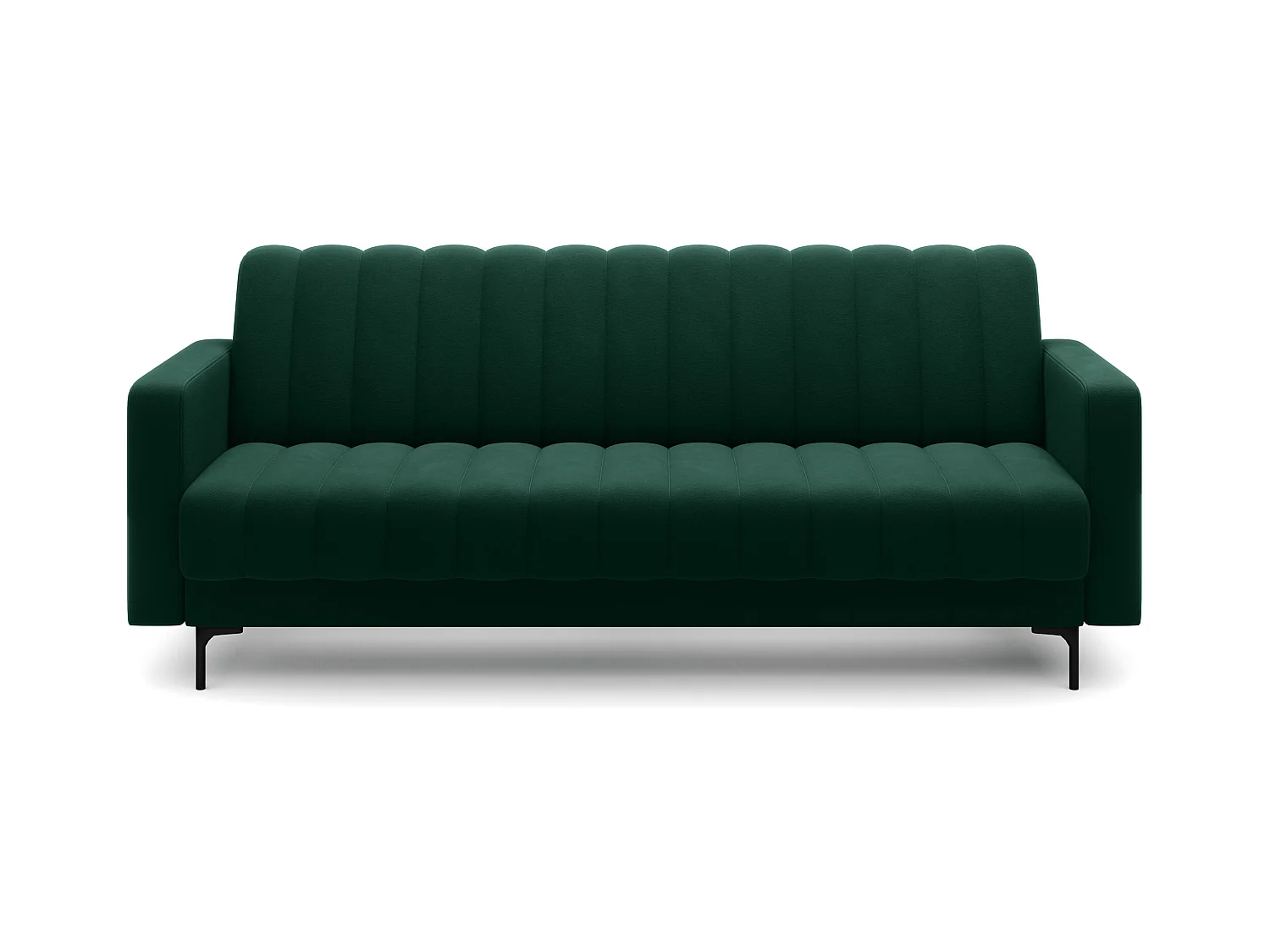 Canapé lit ROMY – Design moderne avec coffre de rangement intégré-Vert