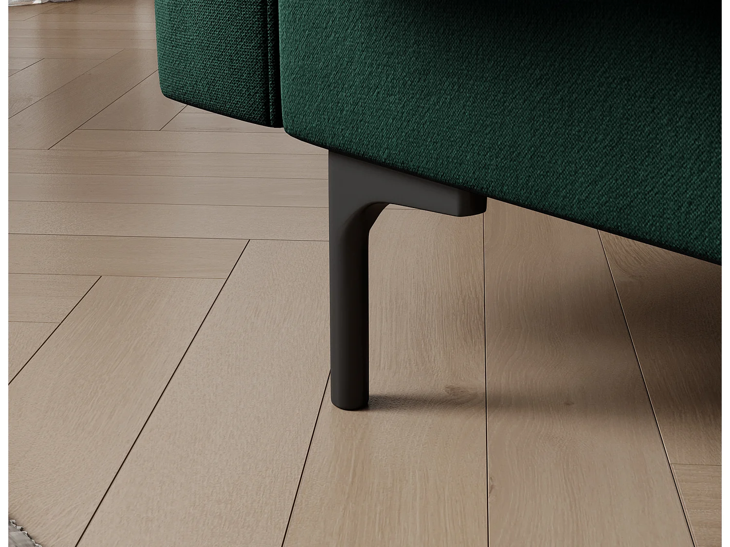 Canapé lit ROMY – Design moderne avec coffre de rangement intégré-Vert