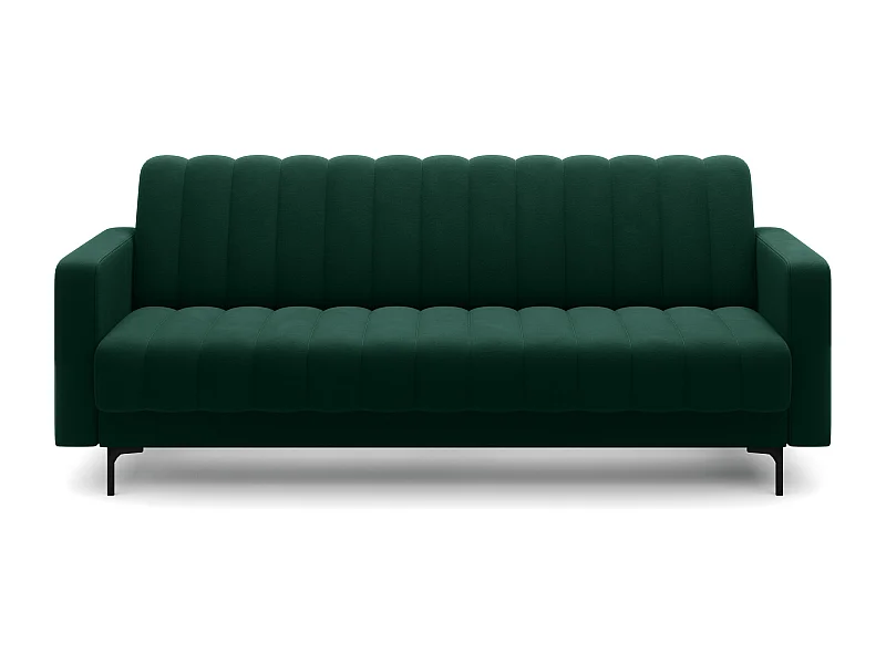 Canapé lit ROMY – Design moderne avec coffre de rangement intégré-Vert