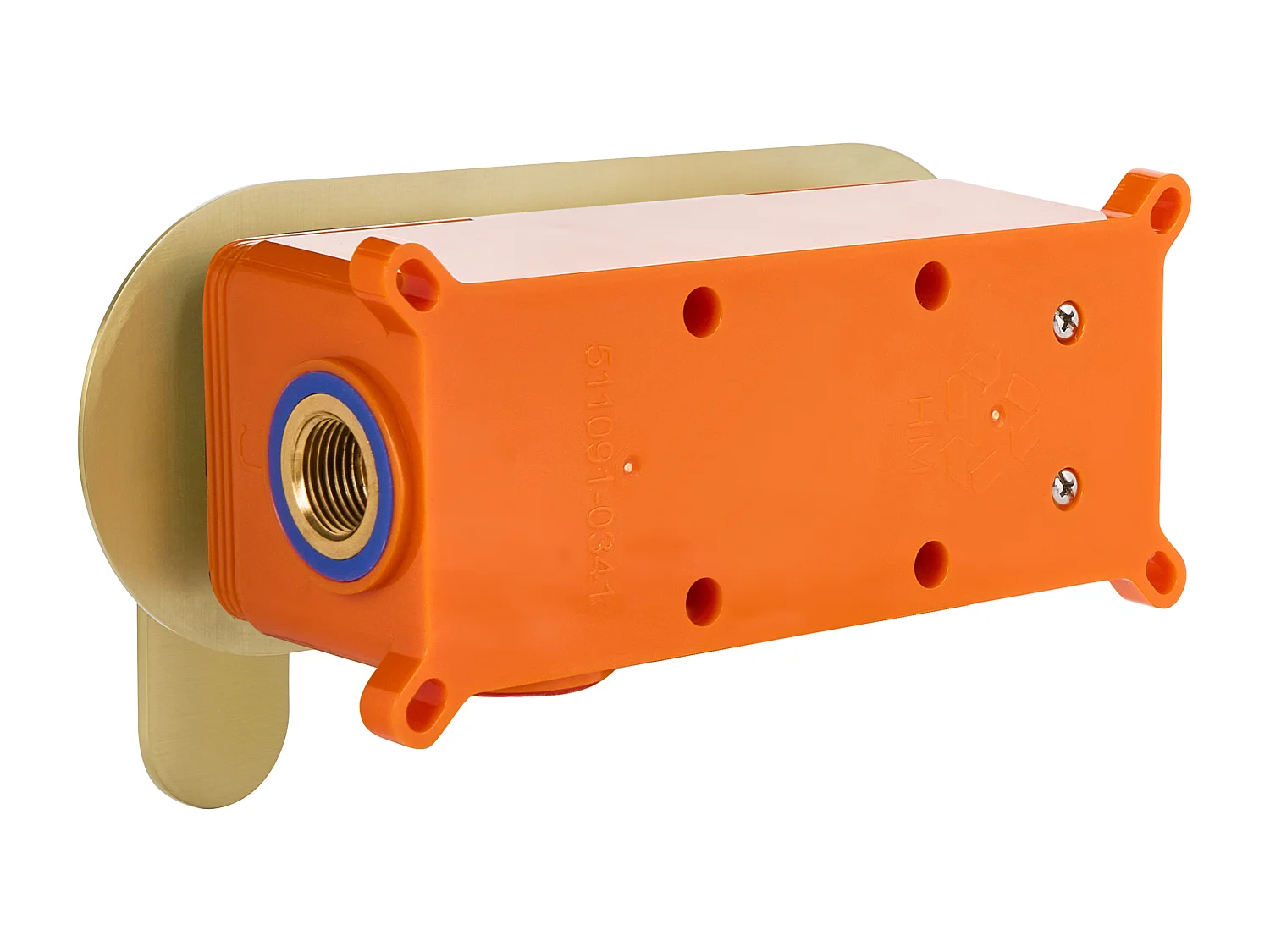 Robinet de lavabo mural CHAPALA Laiton Doré