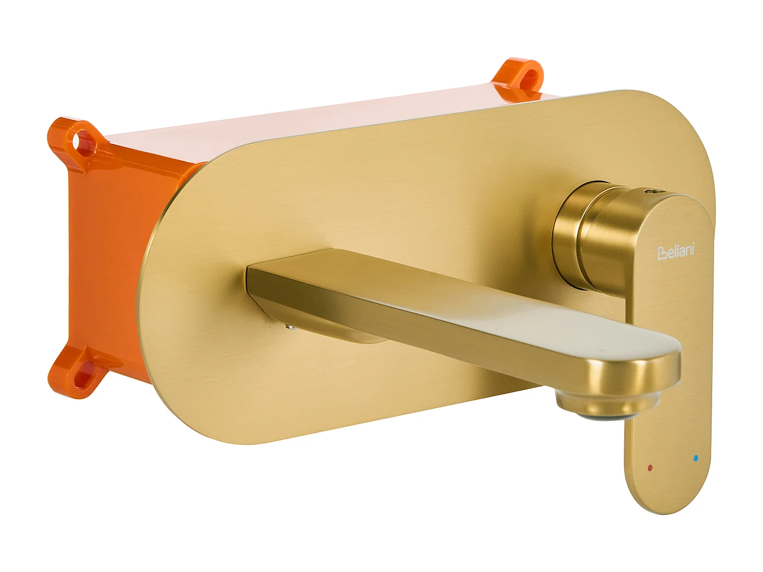 Robinet de lavabo mural CHAPALA Laiton Doré