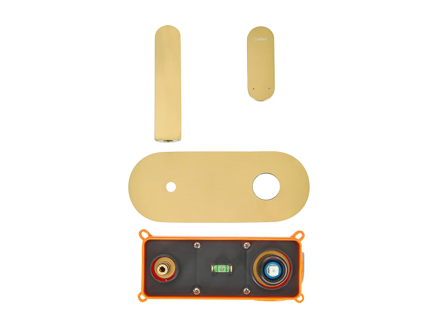 Robinet de lavabo mural CHAPALA Laiton Doré