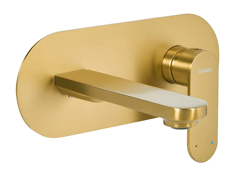 Robinet de lavabo mural CHAPALA Laiton Doré