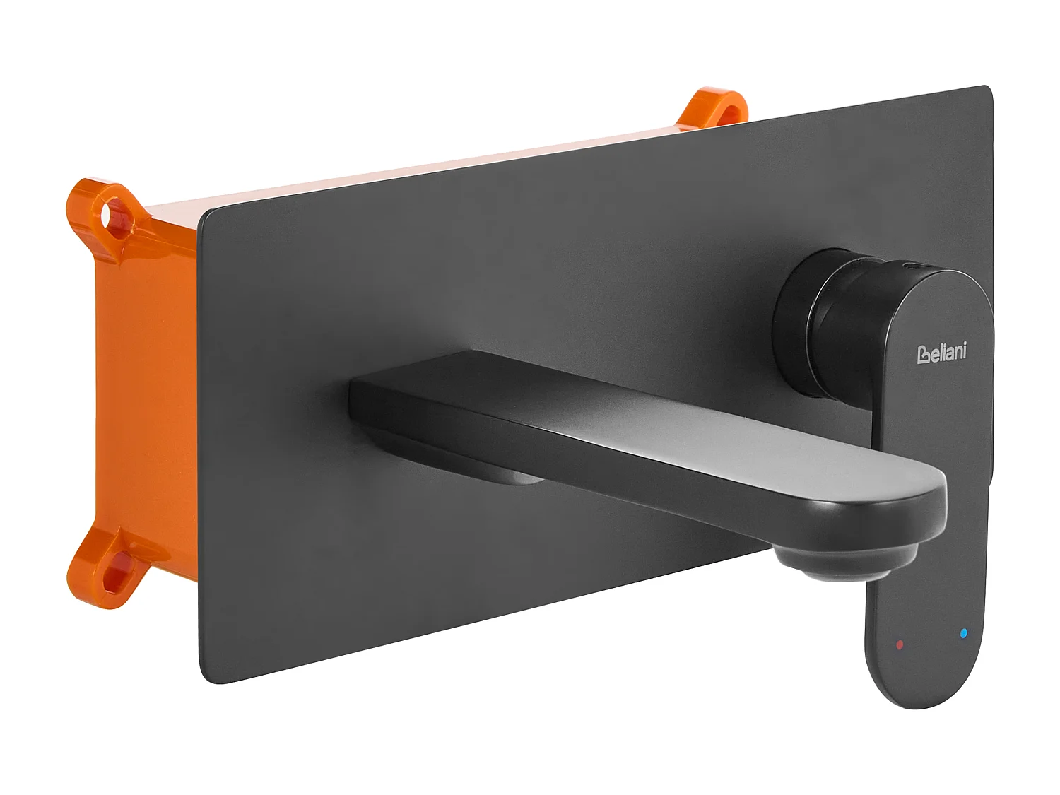 Robinet de lavabo mural CHUNGARA Laiton Noir