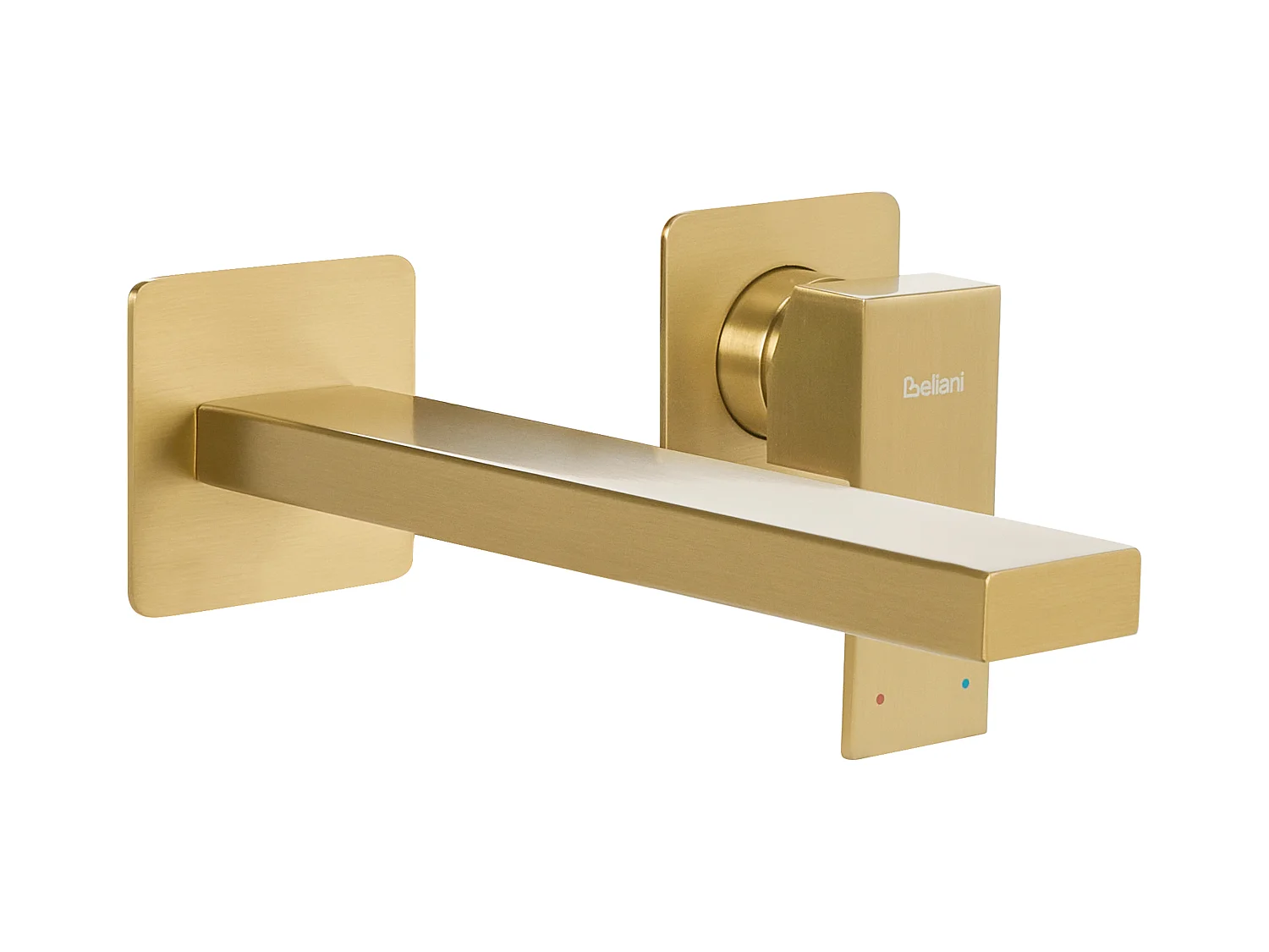 Robinet de lavabo mural ANTOFAGASTA Laiton Doré