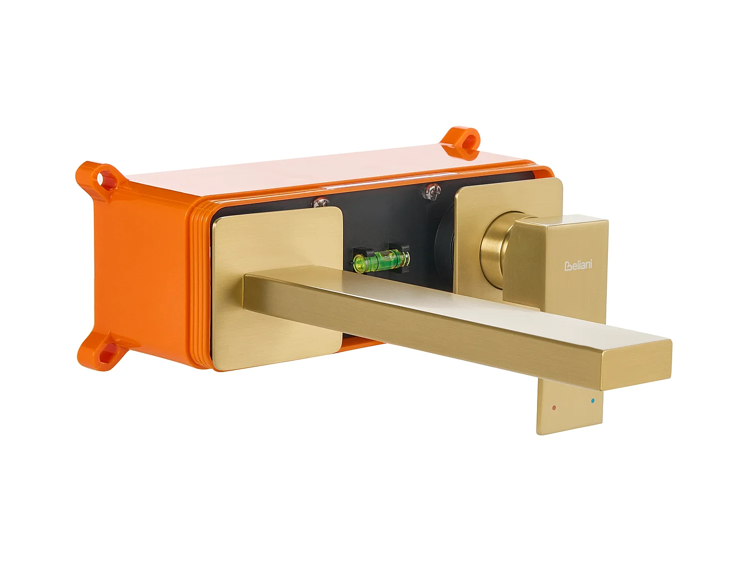 Robinet de lavabo mural ANTOFAGASTA Laiton Doré