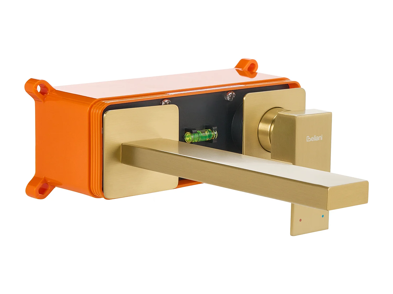 Robinet de lavabo mural ANTOFAGASTA Laiton Doré