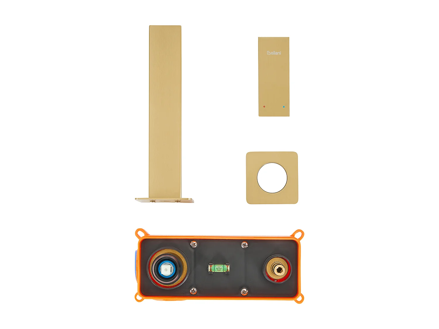 Robinet de lavabo mural ANTOFAGASTA Laiton Doré