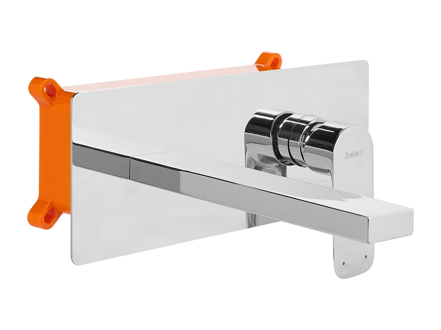 Robinet de lavabo mural DICHATO Laiton Argenté