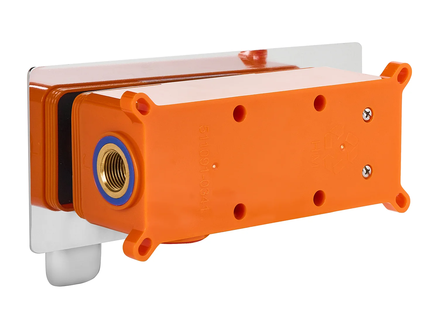 Robinet de lavabo mural DICHATO Laiton Argenté