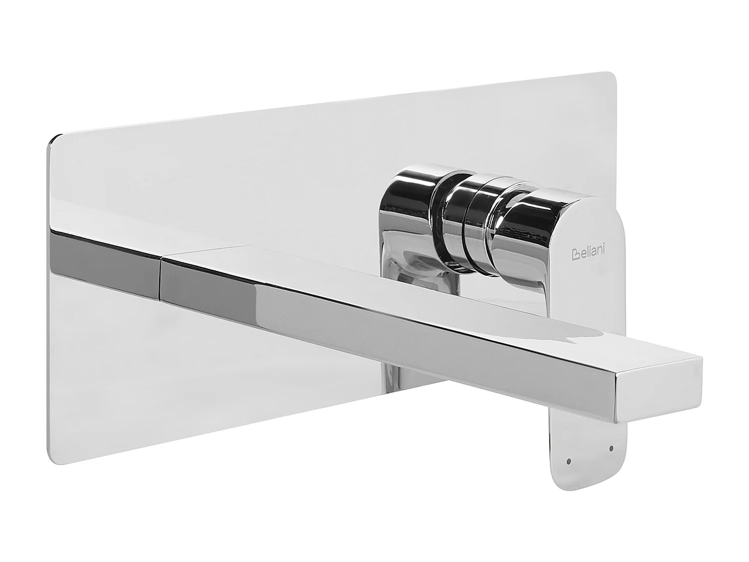 Robinet de lavabo mural DICHATO Laiton Argenté