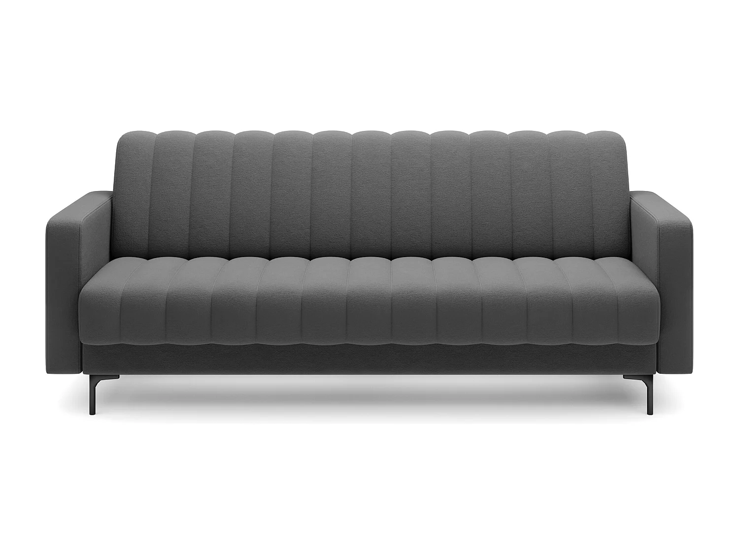 Canapé lit ROMY – Design moderne avec coffre de rangement intégré-Gris