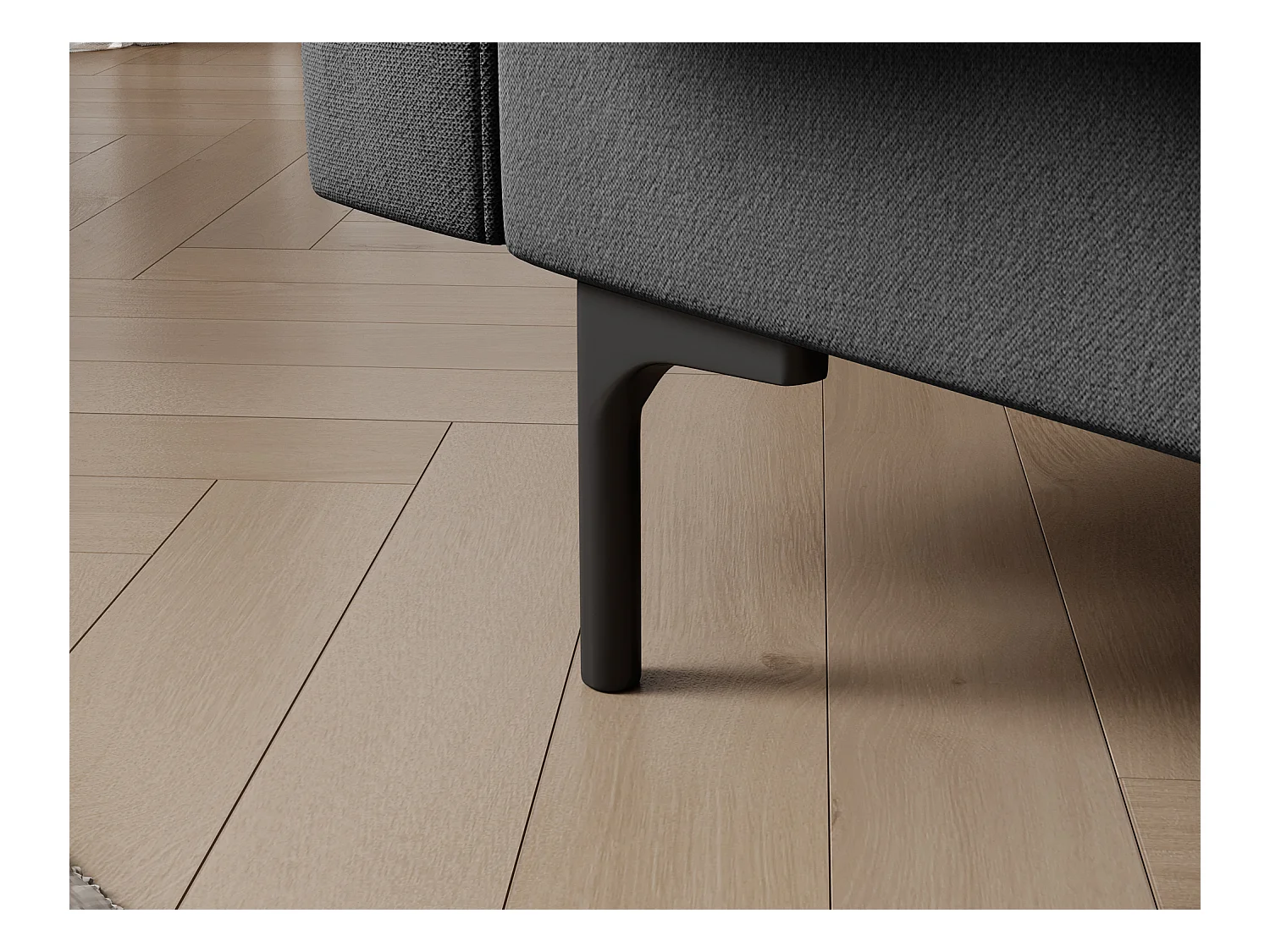 Canapé lit ROMY – Design moderne avec coffre de rangement intégré-Gris